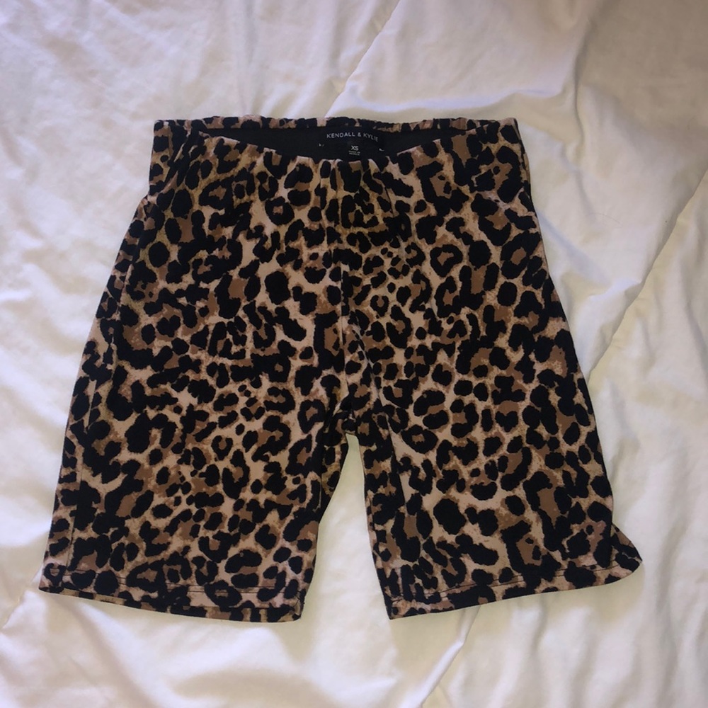 Kendall and Kylie cheetah print biker shorts